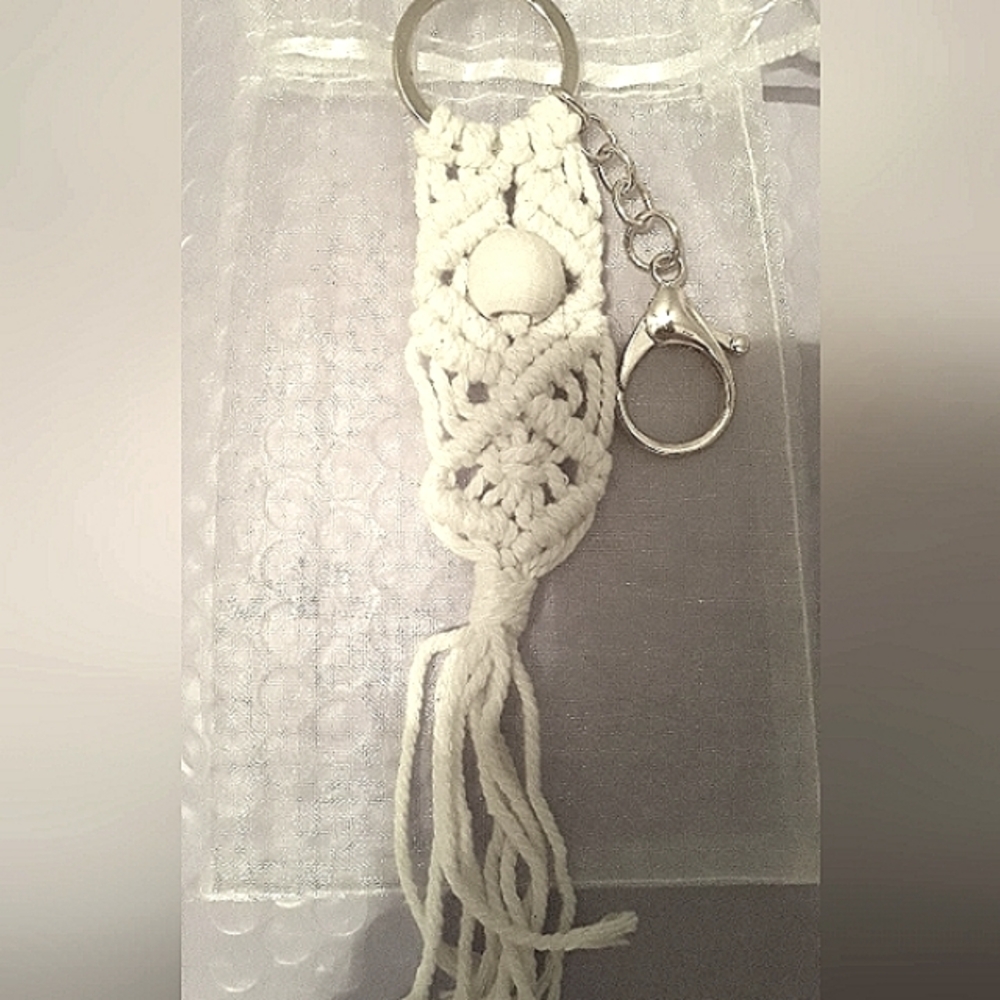 FREE PEOPLE Macrame Keychain NEW NWT